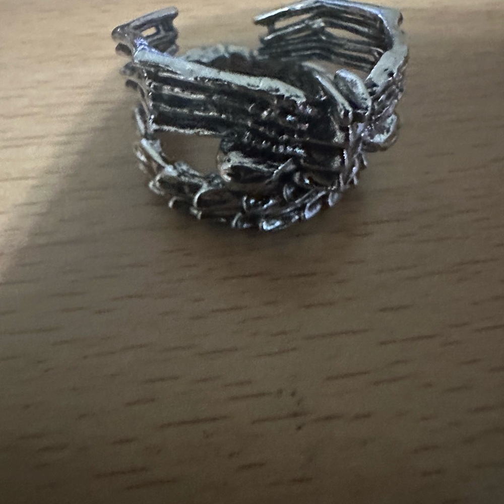 Edgy Silver stainless steel Skeleton Hand Ring